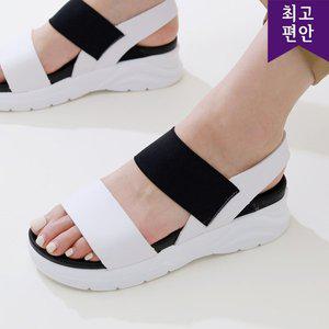 [호박슈즈]5cm 국내생산 편안한 데일리샌들 밴드스트랩샌들 112459