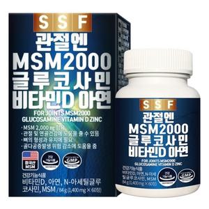 (NEW) 순수식품 관절엔 MSM 2000 글루코사민 비타민D 1400mg x 60정