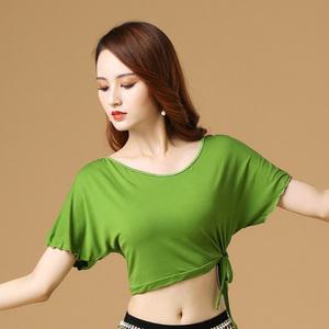 여성 라틴댄스복 밸리 댄스티 공연복 의상 상의 무대 공연 댄스탑