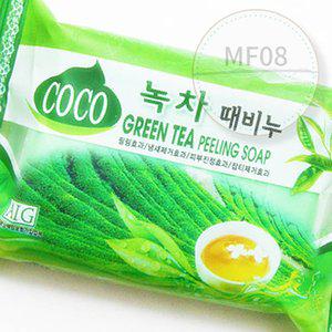 MF08 성원녹차때비누 때밀이비누 미용비누