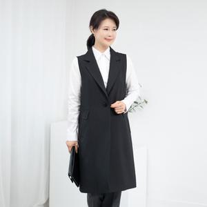 [모슬린]엄마옷 카라 정장 롱 조끼 VE409044 마담미시옷중년여성빅사이즈40대50대60대여자