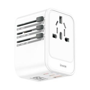 아이노트 GaN 65W 여행용 초고속 일체형 올인원 멀티 어댑터 플러그 TA65GW 휴대용 케이스