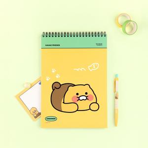 카카오프렌즈 춘식이 B5 스프링노트 상철 공책 독서 세로형 줄노트 위로 넘기는 연습장