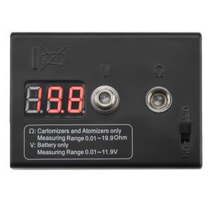 디지털 LED 옴 계량기 저항 판독기 전압 테스터, RBA RDA 무화기 코일용 0.01-11.9V