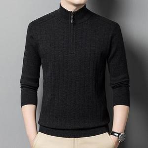 EAMT 남자 집업 니트 봄가을 겨울 폴라 스웨터 지퍼 반 와일드 기모 EUNG4