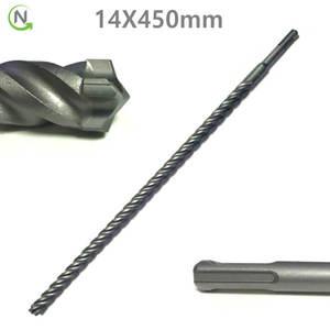 블랙불 롱 콘크리트 기리 4날 14 x 450mm 함마 드릴 비트 벽 전선 구멍 SDS PLUS 햄머 해머 콘기리
