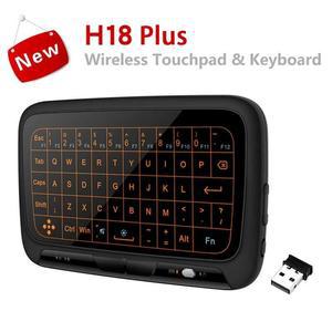 키보드 신시사이저 H18 플러스 미니 무선 2.4G 핸드헬드 터치패드 QWERTY 에어 마우스 PC 안드로이드 TV