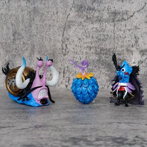 원피스 애니메이션 피규어 Kaidou Den Mushi GK 4 황제 천둥 Bagua 조각상 PVC 컬렉션 모델 장난감 세트당