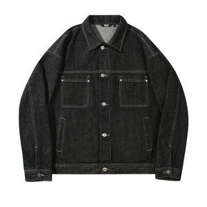 TRILLION 워싱 스티치 데님자켓 (BLACK)