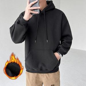 [오노마] ONM 남녀공용 방한 무지 스타일 겨울 기모 후드티셔츠 INS