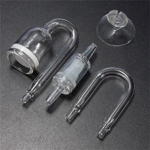 CO2 어항 4 이산화탄소 무화기 컵 흡입 세트 U자형 밸브 1 커넥터 식재 체크 공급용 수족관 in 디퓨저