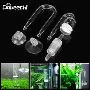 CO2 체크 디퓨저 1 액세서리 확산 엘보 수족관 조절기 DIY 시스템 밸브 리파이너 세트 U 유리