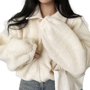 [하프클럽/옷자락]여자 겨울 양털 크롭 짧은 아우터 뽀글이 잠바 점퍼
