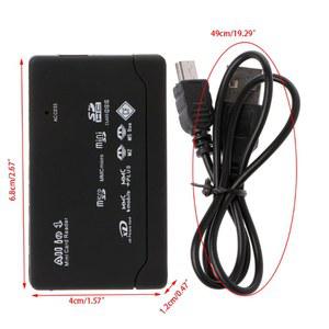 메모리 카드 리더 USB 외장 카드 리더, SD SDHC 미니 마이크로 M2 MMC XD CF 리더, MP3, 디지털 카메라용, 21 종류, 도매