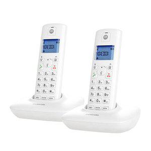 모토로라무선전화기 T401A 2대 화이트/발신자표시/무음/스피커폰