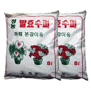 발효수피 8L(2개) 화훼분갈이용흙 부산물 퇴비 웃거름 퇴비
