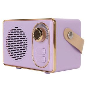 레트로 블루투스 5 0 스피커 빈티지 미니 메모리 카드 AUX USB 충전식 MP3 플레이어 캠핑 파티 선물