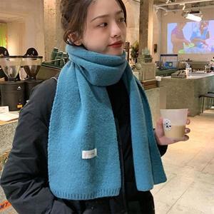 넥워머 심플 머플러 골지 클래식 니트목도리