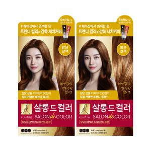 엘라스틴 살롱드컬러 염색약 100g_밝은갈색 x 2개