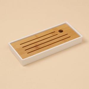 티앤차 다기트레이 차판 찻상 트레이 나무 차판(28x12cm) 대 네모 다도 퇴수기 다기