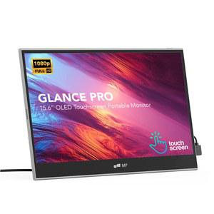 휴대용 모니터 모바일 픽셀 글랜스 프로 15.6인치 OLED 터치스크린 모니터, FHD 100% DCI P3 1MS 100000:1, HDMI USBC 화면, 배터리 및 스피커, 윈도우 /MAC /PC /안드로이드 호환(15.6인치 프로)