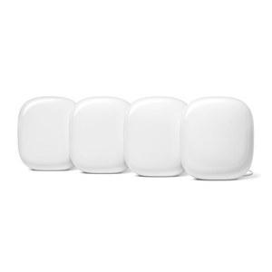 구글 네스트 WiFi 프로 - Wi-Fi 6E 빠른 속도와 전체 홈 커버리지를 갖춘 신뢰할 수 있는 시스템 메시 라우터 4팩 스노우