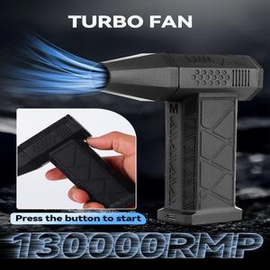 130000RPM 미니 소형 터보 제트 선풍기 시리즈  무선 야외 초강력 공기 송풍기  휴대용 브러시리스 전동