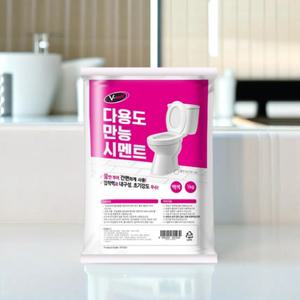 브이텍 다용도 시멘트 만능 (1kg 백색) 화장실 줄눈보수 타일 욕실 변기 화이트 셀프