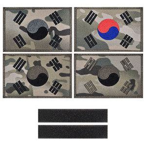 대형 멀티캠 태극기 120X80 패치 와펜 4종