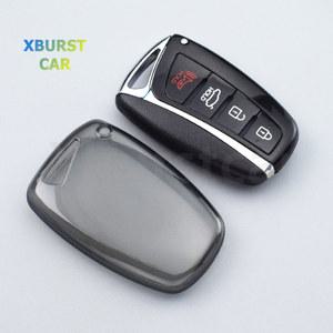 키케이스 현대 산타페 스포츠 Ix45 Equus Centennial Genesis G80 Grandeur Azera 자동차 원격 케이스 커버 투명 TPU Fob