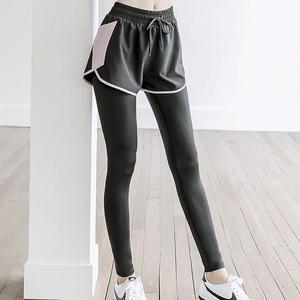 반바지+레깅스 일체형 요가복 필라테스 요가 반바지