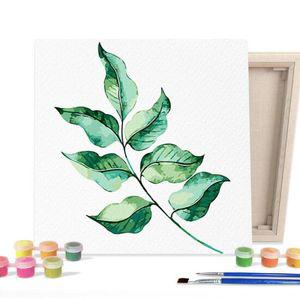 DIY 페인팅 캔버스 보태니컬 리프 25X25