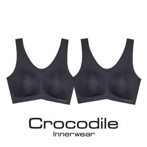 [크로커다일] 감탄브라 라이크라 인견쉘론 V넥 패드일체형 브라 2종 블랙 CDWBR4N22_2