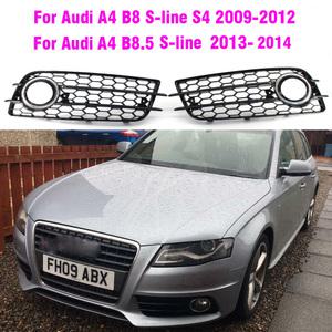 자동차 그릴망 튜닝 RS4 스타일 앞 범퍼 하부 그릴 안개등 Audi A4 B8 S-line S4 2009-2012 안개 램프