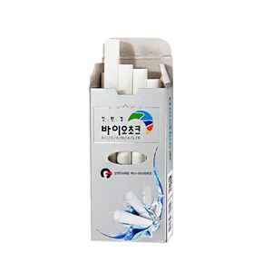 하양색 초크 바이오 1갑10본 워터 칠판 극세사 지우개 소모품 물분필