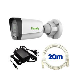Tiandy 200만화소 2MP 간편설치 CCTV 실외 1대 간편추가 세트 케이블 20M