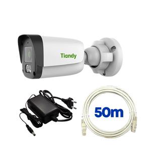 Tiandy 200만화소 2MP 간편설치 CCTV 실외 1대 간편추가 세트 케이블 50M