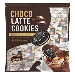 초코 라떼 쿠키 1kg (5g x 200개입) 개별포장 대용량과자 사무실간식