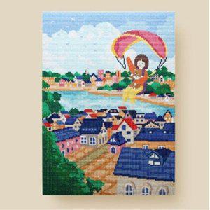[기타]취미생활 40.5x50.5 사각 보석십자수 액자 DIY