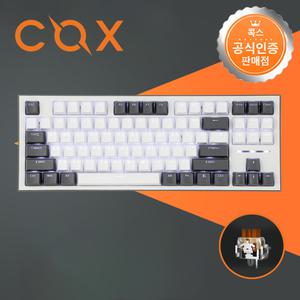 [국내정품] 콕스 CK01 TKL 화이트그레이 갈축 게이밍 기계식 키보드 텐키리스