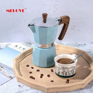 Moka Pot 이탈리아 커피 머신 에스프레소 알루미늄 Geyser 메이커 주전자 라떼 스토브 클래식 Coffeeware
