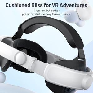 VR 용품 메타 퀘스트 33S VR 헤드셋용 헤드 스트랩 조정 가능 교체 엘리트 헬멧 편안한 머리띠 QUEST 3 ACC