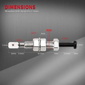 5PCS 후드 도어 핀 스위치 8MM 자동차 트렁크 조정 가능한 알람 보안 ON Off 순간 20A 12VDC