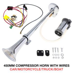 자동차/트럭 화물차/보트/오토바이 바이크/차량용 17인치 12V / 24V 150DB 슈퍼 단일 트럼펫 에어 혼 압축기 키트