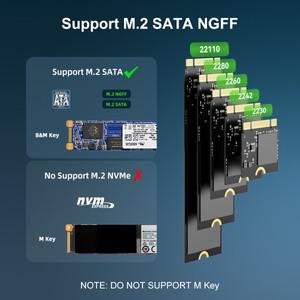 MAIWO 외장 M2 SSD Sata 케이스, Hd C타입 툴 프리 NGFF 하드 드라이브 PC 모바일