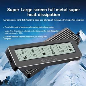 M.2 NVME/NGFF 듀얼 프로토콜 SSD 인클로저 USB TypeC 어댑터 10Gbps 디스플레이 화면 지능형 상태 감지 외