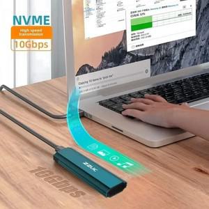M.2 NVME/NGFF SSD HDD 인클로저 10Gbps USB3.2-SATA 지원용 C형 외장형 하드 드라이브 케이스 2230