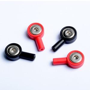 8개 빨간색 4개 및 검정색 TENS 리드 와이어 핀-스냅 연결 어댑터 2mm 핀-3.5mm 3.9mm 스냅 커넥터