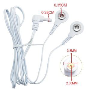 Tens EMS 마사지기 전기 신경 근육   전극 패드용 케이블 라인 와이어  양방향 2.35mm 플매트 카펫 러그