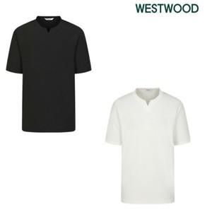 웨스트우드 남성 여름 에리변형 우븐 라운드티 WO2MCTR435